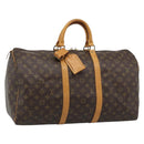 LOUIS VUITTON Monogram Keepall 50 Boston Bag M41426 LV Auth 191742A-1