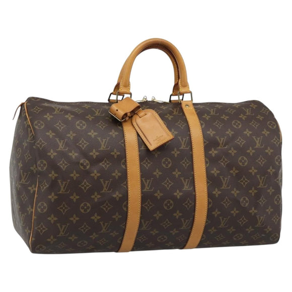 LOUIS VUITTON Monogram Keepall 50 Boston Bag M41426 LV Auth 191742A