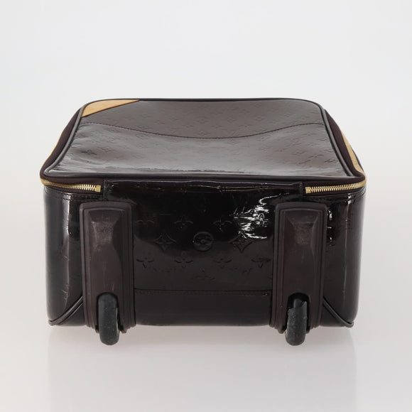 LOUIS VUITTON Monogram Vernis Pegas 45 Suitcase Amarante M91277 LV Auth 191745A
