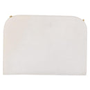 Salvatore Ferragamo Gancini Chain Shoulder Bag Leather White Gold Auth 191748-3