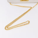 Salvatore Ferragamo Gancini Chain Shoulder Bag Leather White Gold Auth 191748-8
