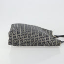 FENDI Zucchino Canvas Hand Bag Navy Silver Auth 191751V-3