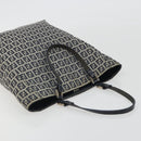 FENDI Zucchino Canvas Hand Bag Navy Silver Auth 191751V-6