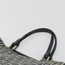FENDI Zucchino Canvas Hand Bag Navy Silver Auth 191751V-8