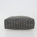 FENDI Zucchino Canvas Hand Bag Navy Silver Auth 191751V-5