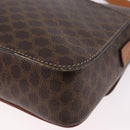 CELINE Macadam Circle Shoulder Bag PVC Brown Gold Tone Auth 191752-17