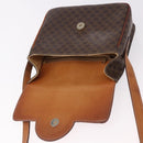 CELINE Macadam Circle Shoulder Bag PVC Brown Gold Tone Auth 191752-10