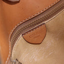 CELINE Macadam Circle Shoulder Bag PVC Brown Gold Tone Auth 191752-19