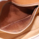 CELINE Macadam Circle Shoulder Bag PVC Brown Gold Tone Auth 191752-23