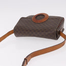 CELINE Macadam Circle Shoulder Bag PVC Brown Gold Tone Auth 191752-6