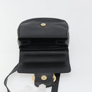 Salvatore Ferragamo Gancini Shoulder Bag Leather Black Gold Tone Auth 191754V-10