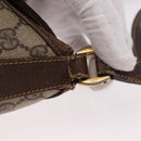 GUCCI GG Supreme Shoulder Bag PVC Leather Beige Gold Tone 904.02.081 Auth 191757-10