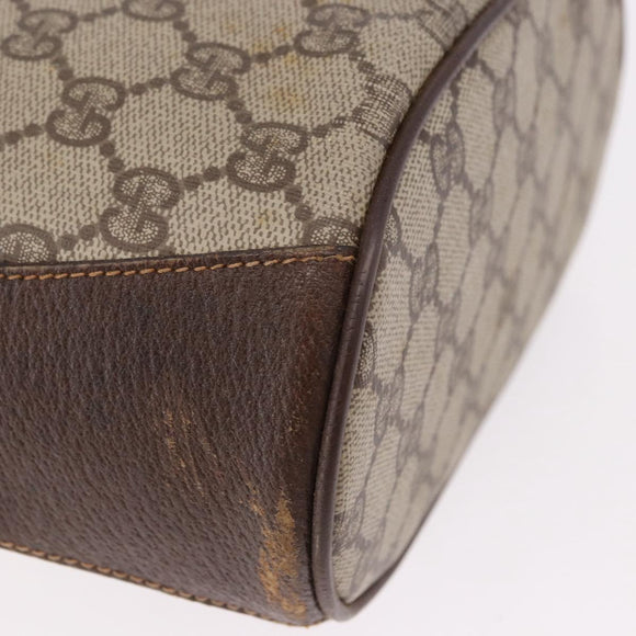 GUCCI GG Supreme Shoulder Bag PVC Leather Beige Gold Tone 904.02.081 Auth 191757