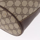 GUCCI GG Supreme Shoulder Bag PVC Leather Beige Gold Tone 904.02.081 Auth 191757-15