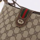 GUCCI GG Supreme Shoulder Bag PVC Leather Beige Gold Tone 904.02.081 Auth 191757-16