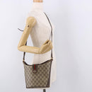 GUCCI GG Supreme Shoulder Bag PVC Leather Beige Gold Tone 904.02.081 Auth 191757-25