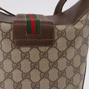 GUCCI GG Supreme Shoulder Bag PVC Leather Beige Gold Tone 904.02.081 Auth 191757-4