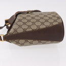 GUCCI GG Supreme Shoulder Bag PVC Leather Beige Gold Tone 904.02.081 Auth 191757-6