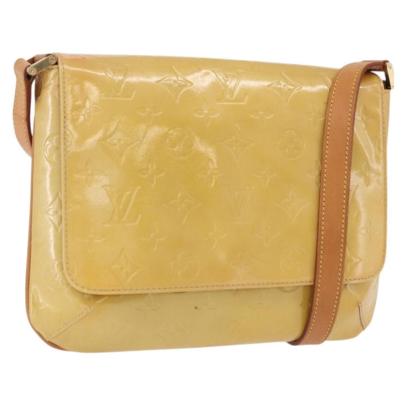LOUIS VUITTON Monogram Vernis Thompson Street Bag Beige M91301 LV Auth 191759