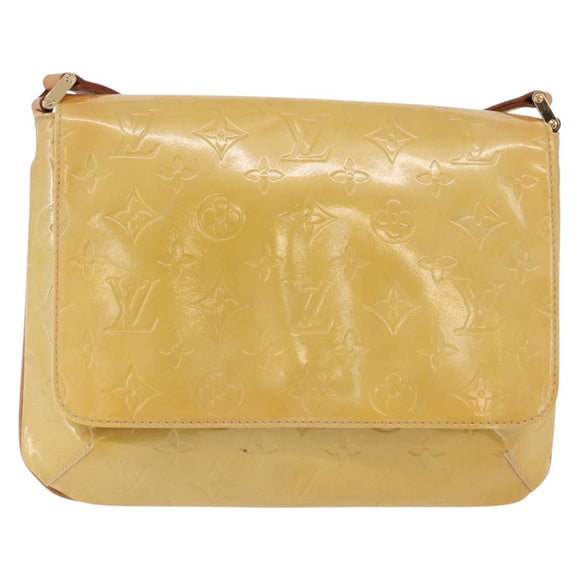 LOUIS VUITTON Monogram Vernis Thompson Street Bag Beige M91301 LV Auth 191759