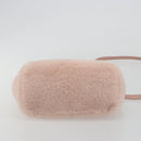 Miu Miu Hand Bag Fur 2way Pink Gold Tone Auth 191761SM-11