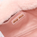 Miu Miu Hand Bag Fur 2way Pink Gold Tone Auth 191761SM-19