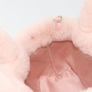 Miu Miu Hand Bag Fur 2way Pink Gold Tone Auth 191761SM-21
