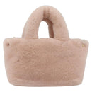 Miu Miu Hand Bag Fur 2way Pink Gold Tone Auth 191761SM-3