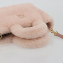 Miu Miu Hand Bag Fur 2way Pink Gold Tone Auth 191761SM-7