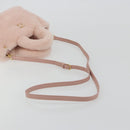 Miu Miu Hand Bag Fur 2way Pink Gold Tone Auth 191761SM-9