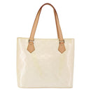 LOUIS VUITTON Monogram Vernis Houston Hand Bag Perle M91342 LV Auth 191765V-2
