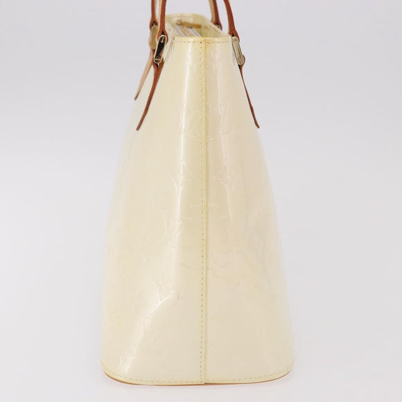 LOUIS VUITTON Monogram Vernis Houston Hand Bag Perle M91342 LV Auth 191765V