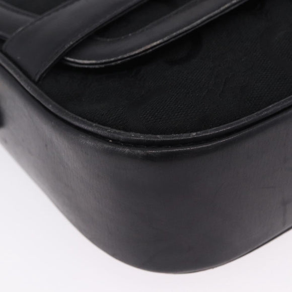 CELINE C Saluki Horse Carriage Shoulder Bag Black Gold Tone Auth 191767A