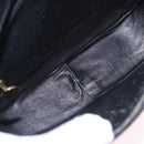 CELINE C Saluki Horse Carriage Shoulder Bag Black Gold Tone Auth 191767A-12