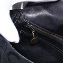 CELINE C Saluki Horse Carriage Shoulder Bag Black Gold Tone Auth 191767A-21