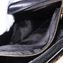 CELINE C Saluki Horse Carriage Shoulder Bag Black Gold Tone Auth 191767A-22