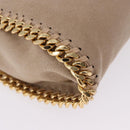 Stella MacCartney Falabella Chain Shoulder Bag Polyester Beige Gold Auth 191768V-12