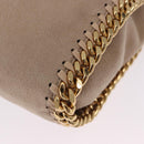 Stella MacCartney Falabella Chain Shoulder Bag Polyester Beige Gold Auth 191768V-15