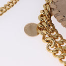 Stella MacCartney Falabella Chain Shoulder Bag Polyester Beige Gold Auth 191768V-16