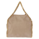 Stella MacCartney Falabella Chain Shoulder Bag Polyester Beige Gold Auth 191768V-3