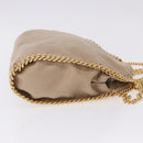 Stella MacCartney Falabella Chain Shoulder Bag Polyester Beige Gold Auth 191768V-4