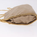 Stella MacCartney Falabella Chain Shoulder Bag Polyester Beige Gold Auth 191768V-5