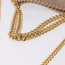 Stella MacCartney Falabella Chain Shoulder Bag Polyester Beige Gold Auth 191768V-7