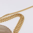 Stella MacCartney Falabella Chain Shoulder Bag Polyester Beige Gold Auth 191768V-8