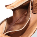 CELINE Circle Shoulder Bag Leather Brown Gold Tone Auth 191769-20