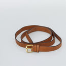 CELINE Circle Shoulder Bag Leather Brown Gold Tone Auth 191769-23