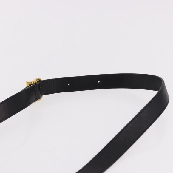 Salvatore Ferragamo Vala Hand Bag Leather 2way Black Gold Tone Auth 191779A