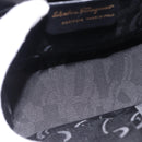 Salvatore Ferragamo Vala Hand Bag Leather 2way Black Gold Tone Auth 191779A-19