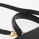 Salvatore Ferragamo Vala Hand Bag Leather 2way Black Gold Tone Auth 191779A-8