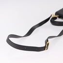 Salvatore Ferragamo Vala Hand Bag Leather 2way Black Gold Tone Auth 191779A-9